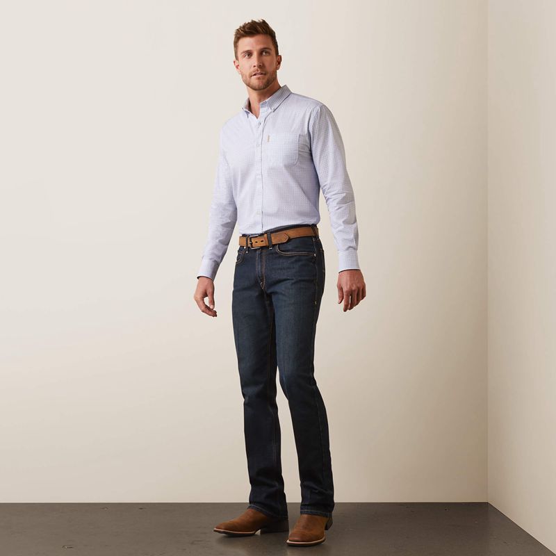 Ariat Medallion Stretch Modern Fit Shirt Blanche Homme | YVX-37440326