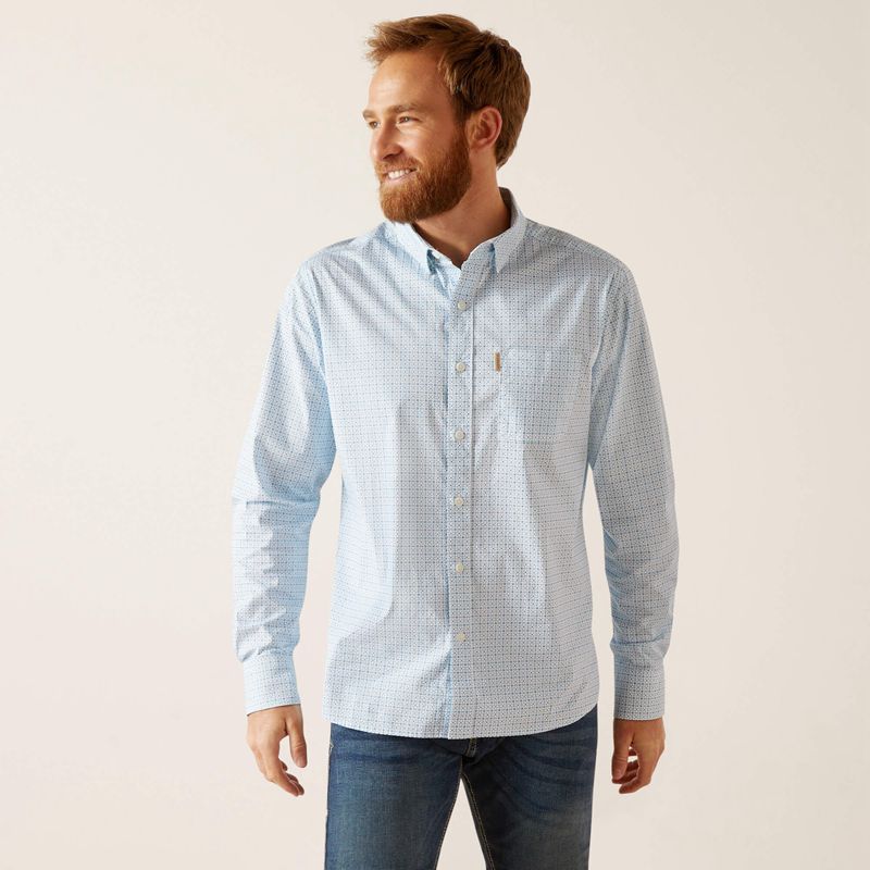 Ariat Madden Stretch Modern Fit Shirt Blanche Homme | PJP-40901107