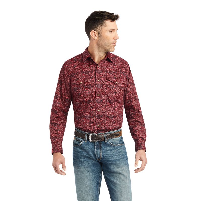 Ariat Kinglsey Classic Fit Shirt Rouge Homme | LNZ-95597834