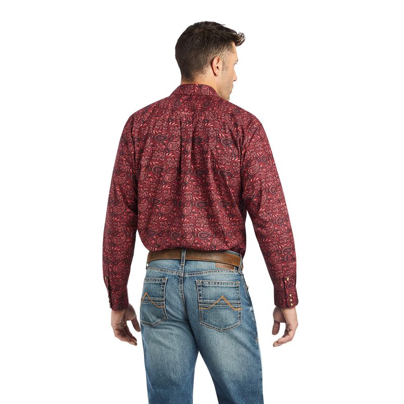 Ariat Kinglsey Classic Fit Shirt Rouge Homme | LNZ-95597834