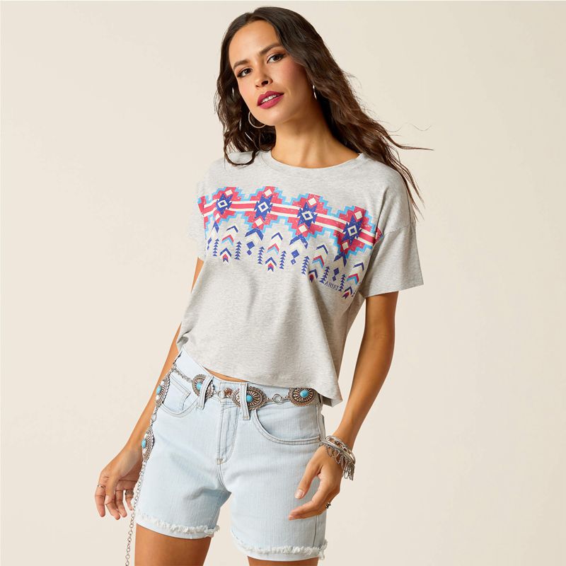 Ariat Birdie T-Shirt Grise Femme | REA-37937555