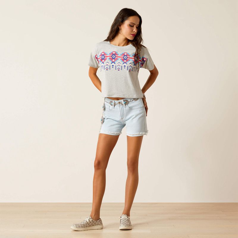 Ariat Birdie T-Shirt Grise Femme | REA-37937555