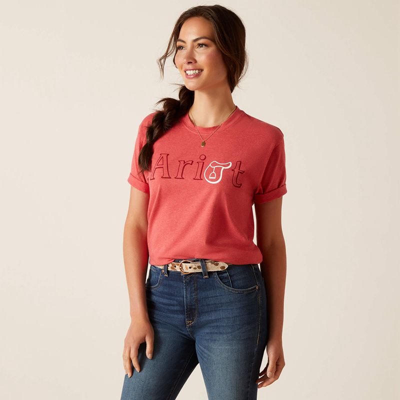 Ariat Bf T-Shirt Heather Baked Apple Femme | FUC-25505003