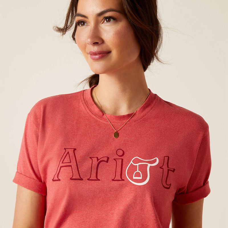 Ariat Bf T-Shirt Heather Baked Apple Femme | FUC-25505003