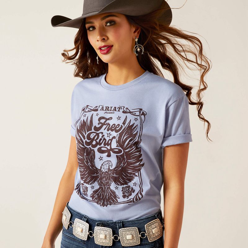 Ariat American Free T-Shirt Orchid Heather Femme | QFC-44093404