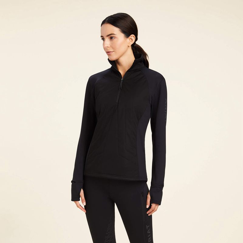 Ariat Venture 1/2 Zip Sweatshirt Noir Femme | FKO-08350732