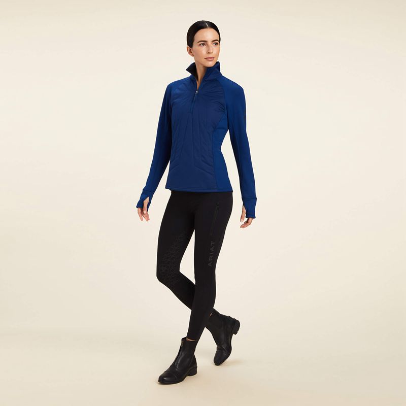 Ariat Venture 1/2 Zip Sweatshirt Bleu Femme | DGH-89177598