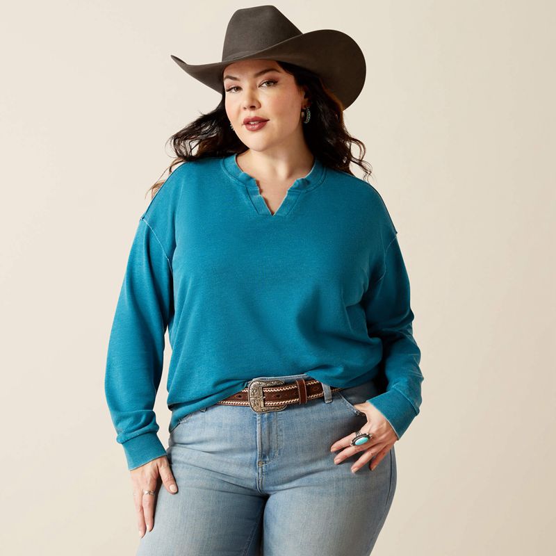 Ariat Unwind Sweatshirt Ocean Depths Femme | FOR-53313151