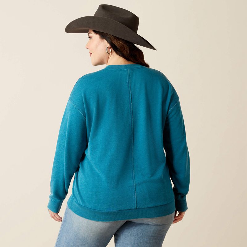 Ariat Unwind Sweatshirt Ocean Depths Femme | FOR-53313151