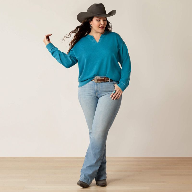 Ariat Unwind Sweatshirt Ocean Depths Femme | FOR-53313151