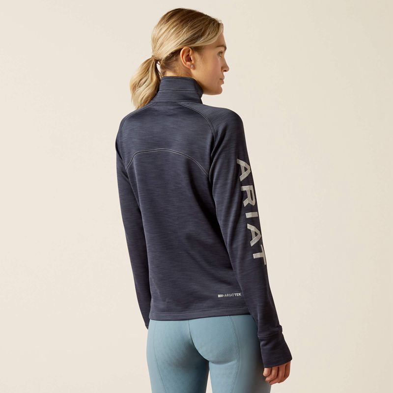 Ariat Tek Team 1/2 Zip Sweatshirt Bleu Femme | IZC-96672813