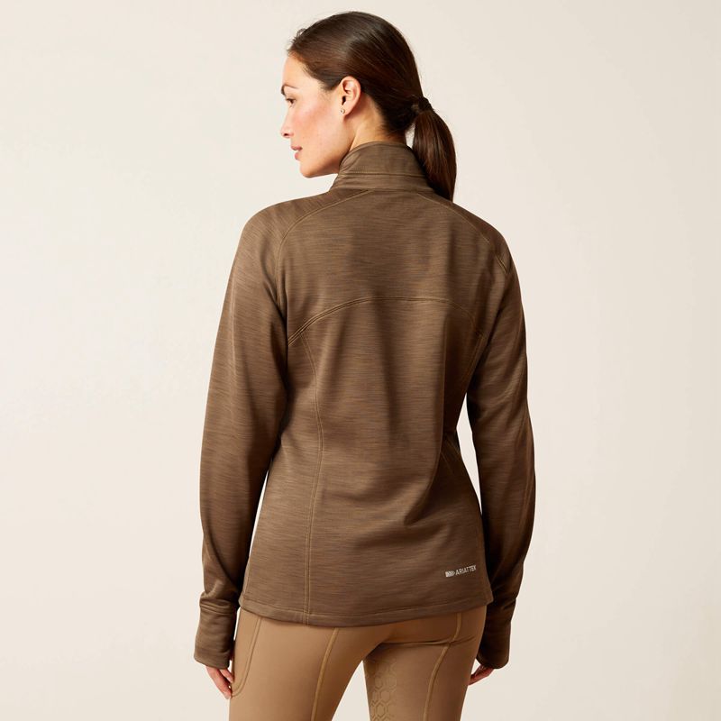 Ariat Tek Team 1/2 Zip Sweatshirt Canteen Femme | EGY-30909682