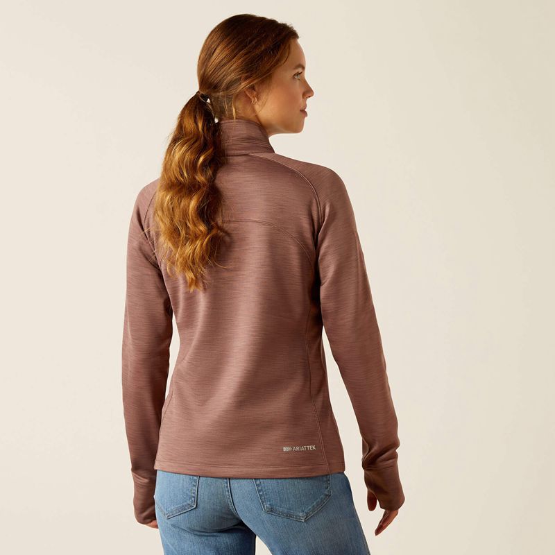 Ariat Tek Team 1/2 Zip Sweatshirt Twilight Mauve Femme | WCQ-67933145