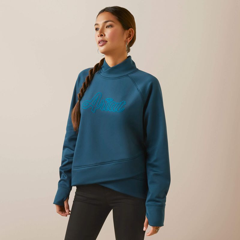 Ariat Tek Crossover Sweatshirt Reflecting Pond Femme | SBR-73092685