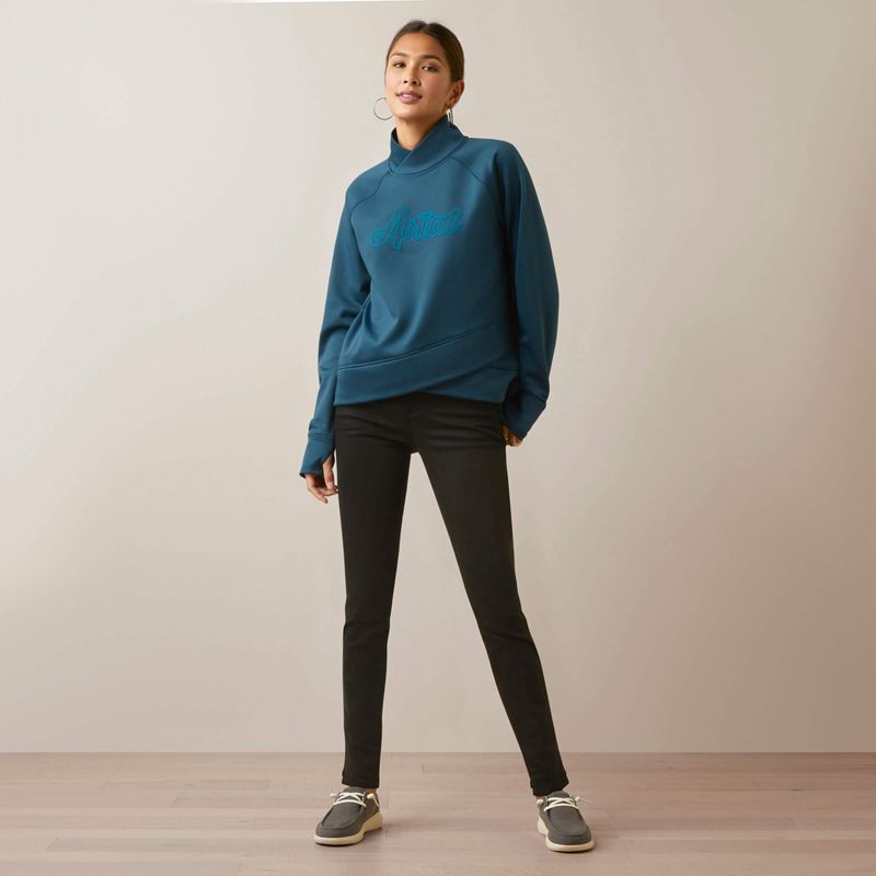 Ariat Tek Crossover Sweatshirt Reflecting Pond Femme | SBR-73092685