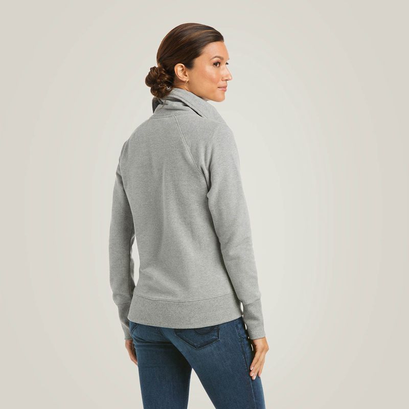 Ariat Team Logo Full Zip Sweatshirt Grise Femme | MSZ-68166895