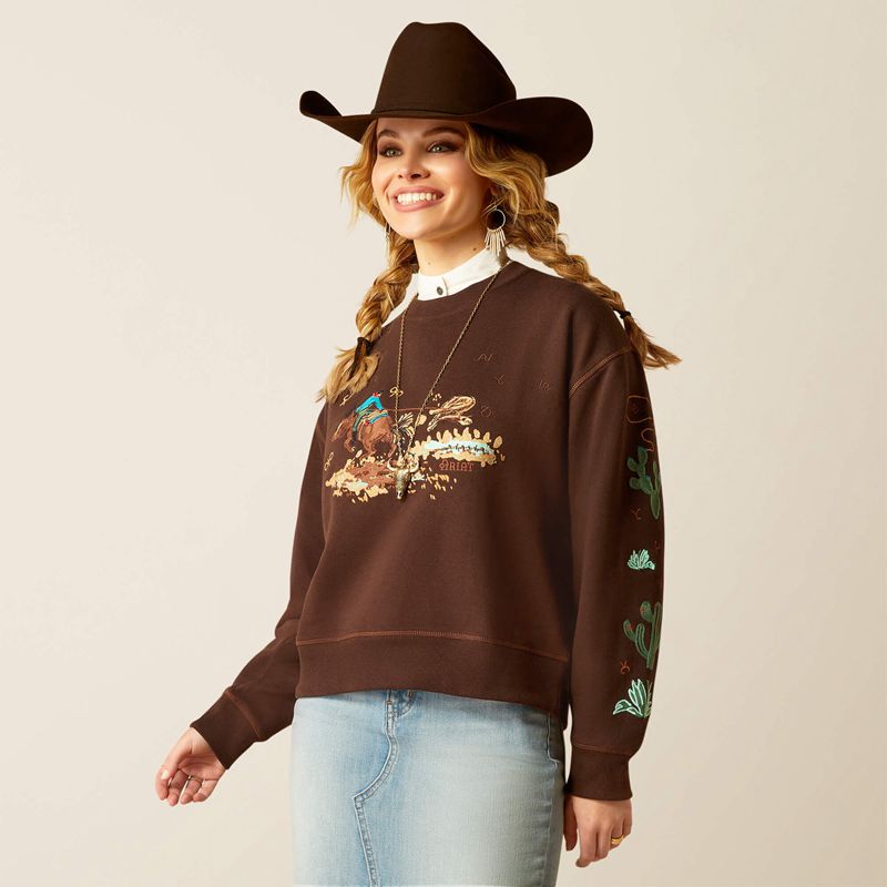 Ariat Riata Sweatshirt Mole Femme | GJE-40797156