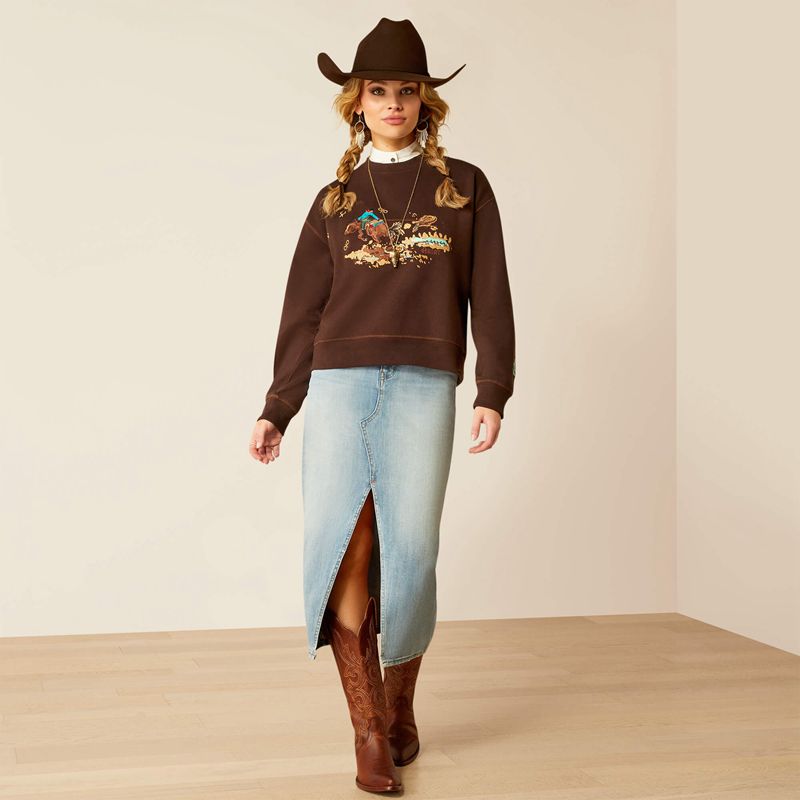 Ariat Riata Sweatshirt Mole Femme | GJE-40797156