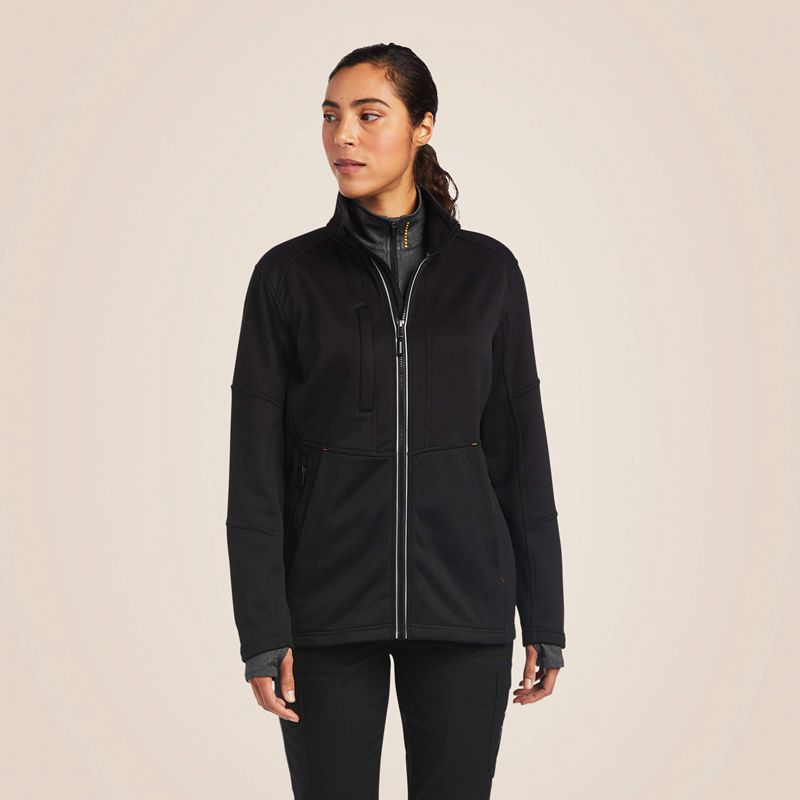 Ariat Rebar Polartec Elite Full Zip Sweatshirt Noir Femme | PIJ-78865704