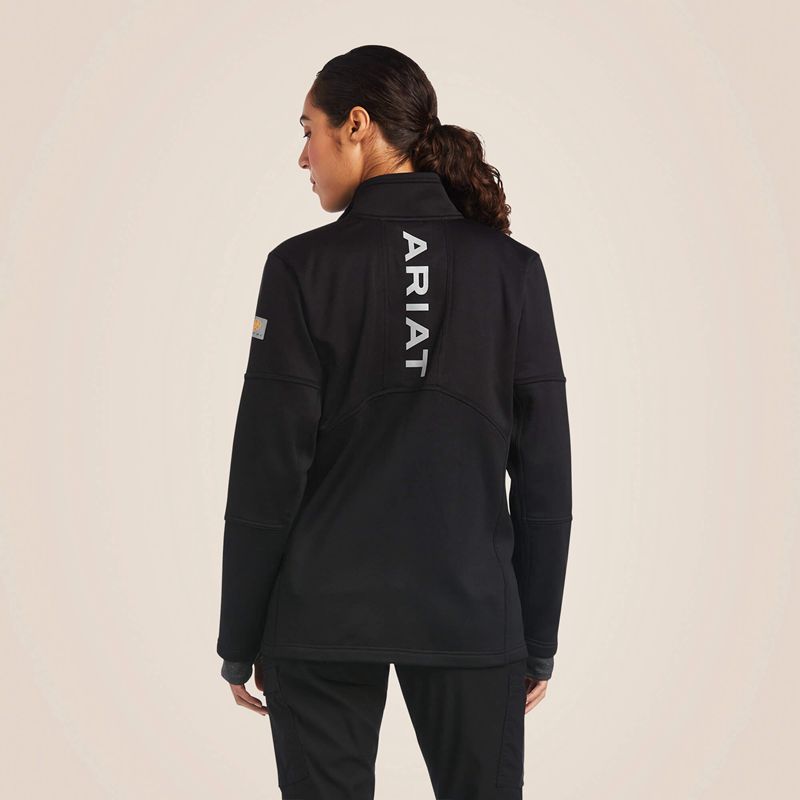 Ariat Rebar Polartec Elite Full Zip Sweatshirt Noir Femme | PIJ-78865704