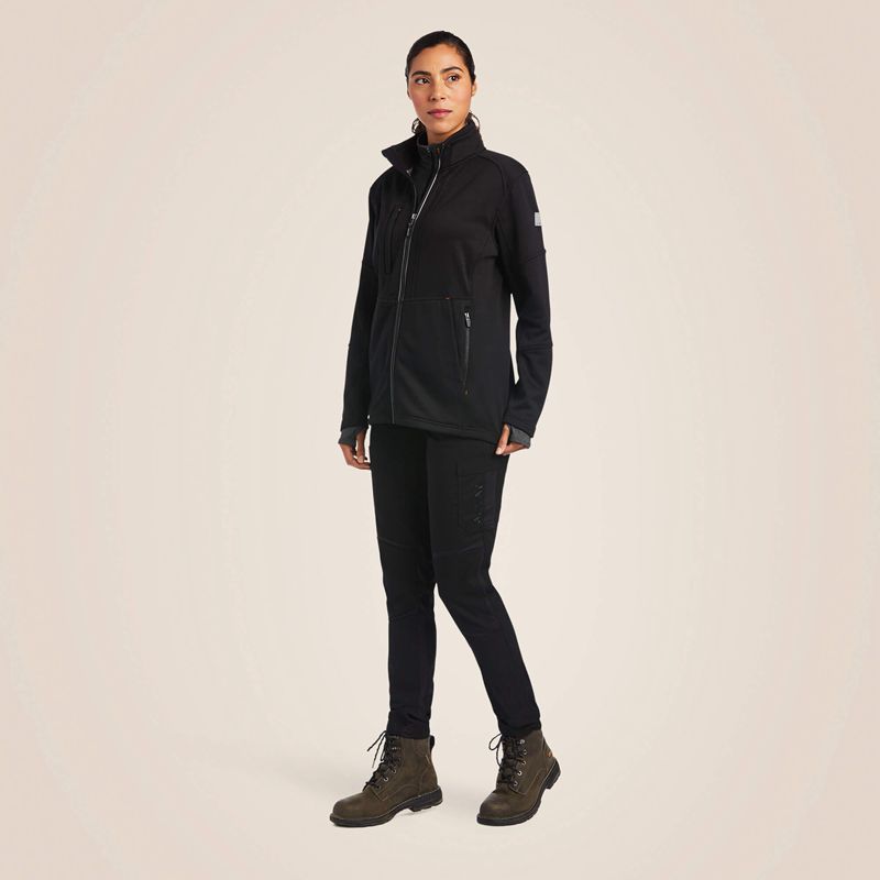 Ariat Rebar Polartec Elite Full Zip Sweatshirt Noir Femme | PIJ-78865704