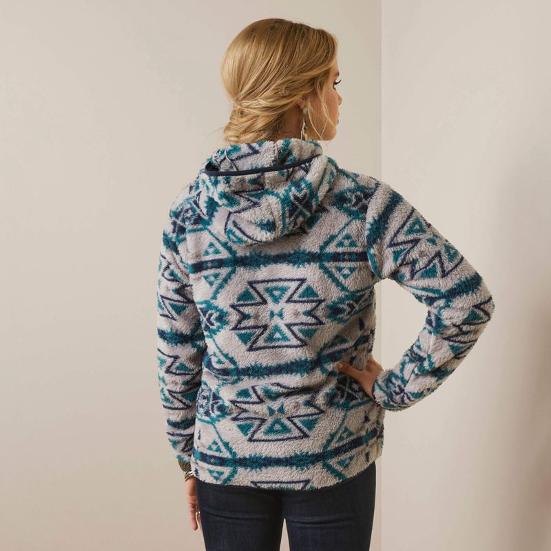 Ariat Real Berber Pullover Sweatshirt Rocky Mountain Print Femme | KZQ-86167594