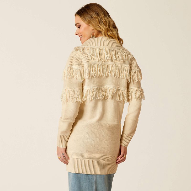 Ariat Luz Fringe Sweater Sable Femme | LBC-52196521