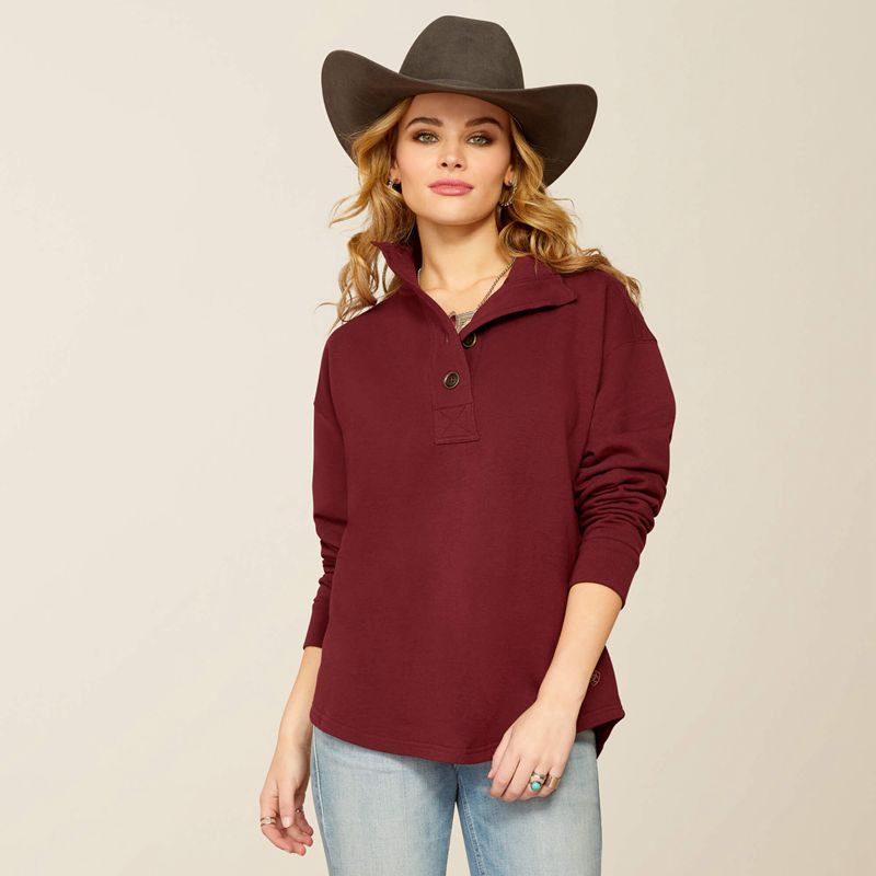 Ariat Hometown Sweatshirt Tawny Port Femme | SCQ-93034734