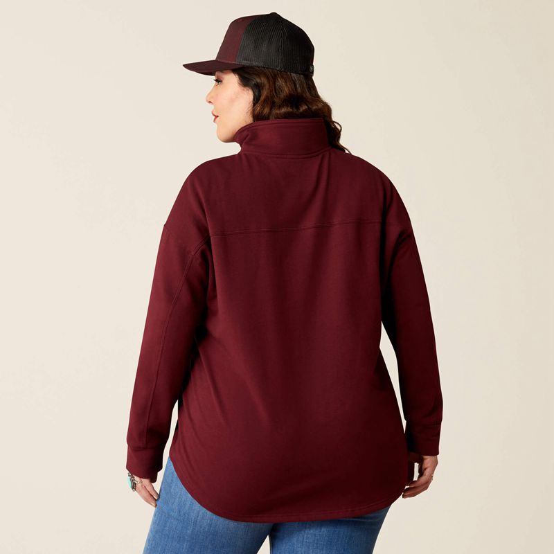 Ariat Hometown Sweatshirt Tawny Port Femme | SCQ-93034734