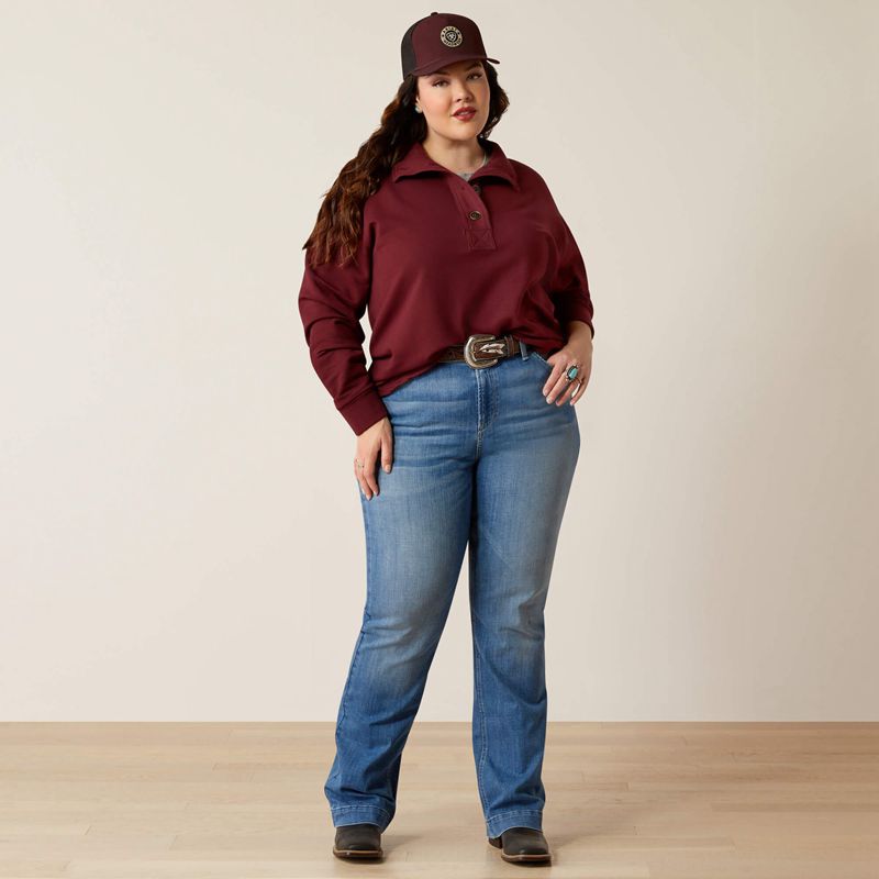 Ariat Hometown Sweatshirt Tawny Port Femme | SCQ-93034734