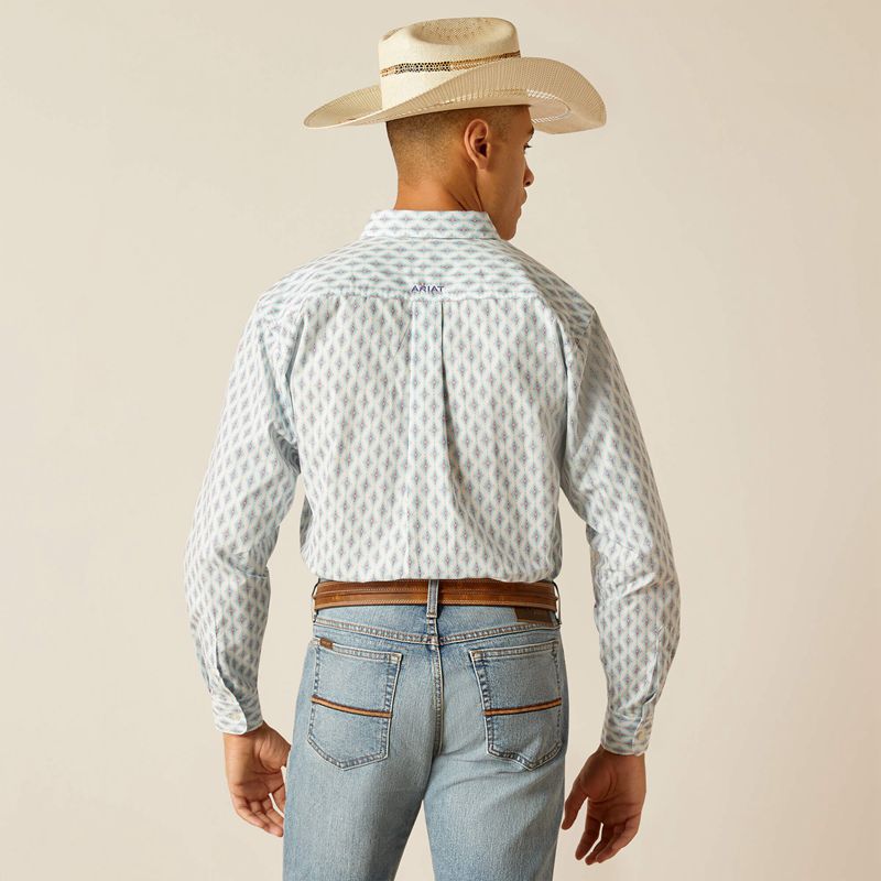 Ariat Kendrick Fitted Shirt Blanche Homme | UMZ-62202527