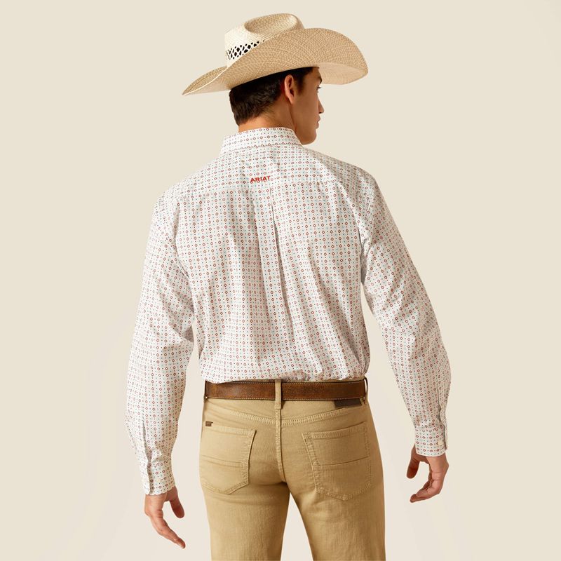 Ariat Kade Classic Fit Shirt Blanche Homme | BHS-15096563