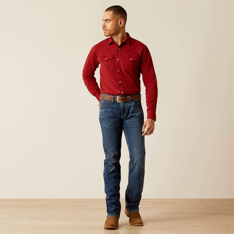 Ariat Jurlington Retro Fit Shirt Rosewood Homme | OQG-41743176