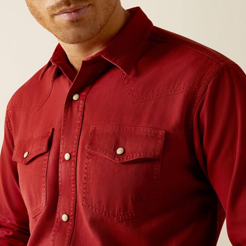 Ariat Jurlington Retro Fit Shirt Rosewood Homme | OQG-41743176