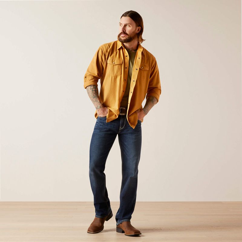 Ariat Jurlington Retro Fit Shirt Comb Honey Homme | AXC-93185661