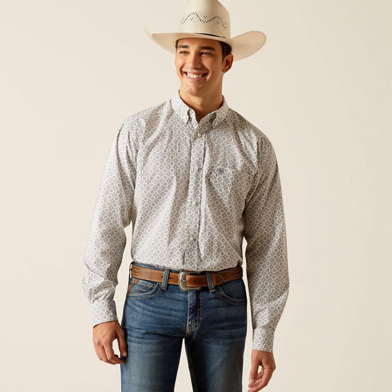 Ariat Jimmy Fitted Shirt Grise Homme | PXY-39424110