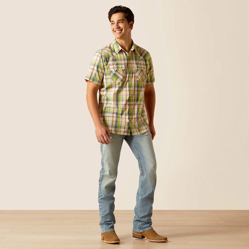 Ariat Hinston Retro Fit Shirt Sandshell Homme | HJX-64977915