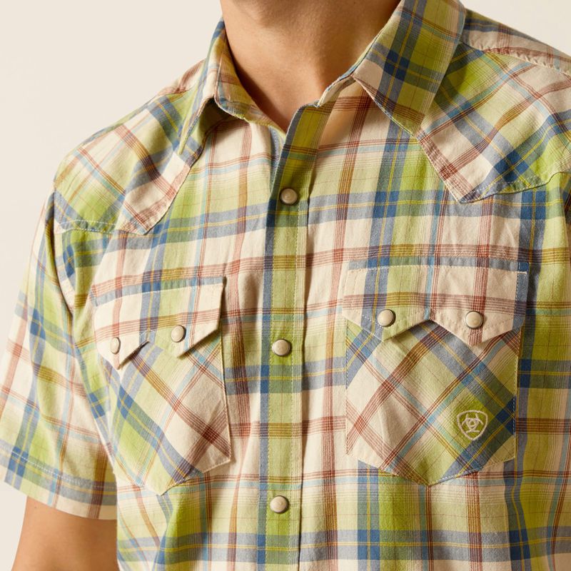 Ariat Hinston Retro Fit Shirt Sandshell Homme | HJX-64977915