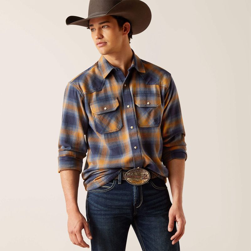 Ariat Hershel Retro Fit Shirt Comb Honey Homme | YEI-61082456