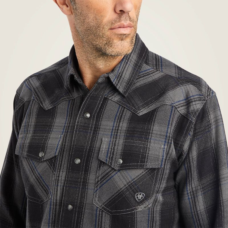 Ariat Herrold Retro Fit Shirt Noir Homme | MTN-53383886