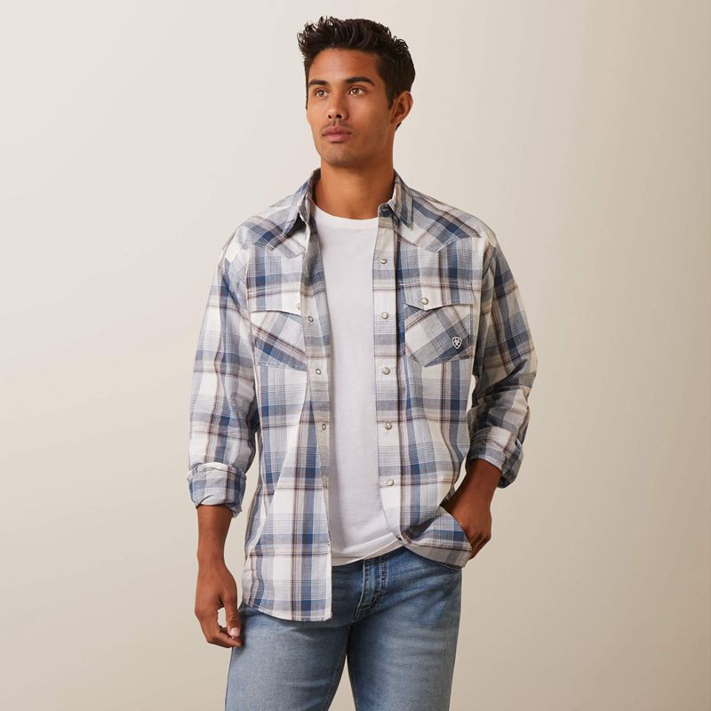 Ariat Haston Retro Fit Shirt Blanche Homme | NEN-22792828