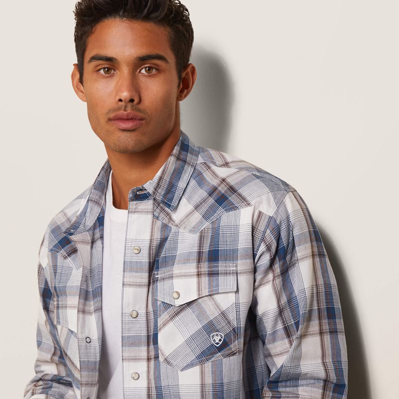 Ariat Haston Retro Fit Shirt Blanche Homme | NEN-22792828