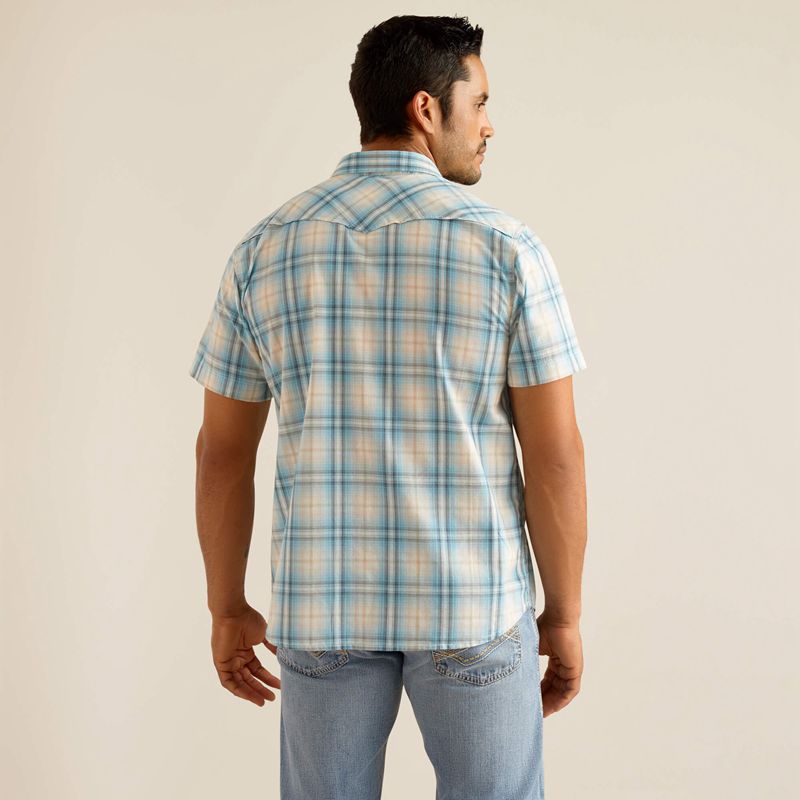 Ariat Harold Retro Fit Shirt Egret Homme | KKZ-17383170