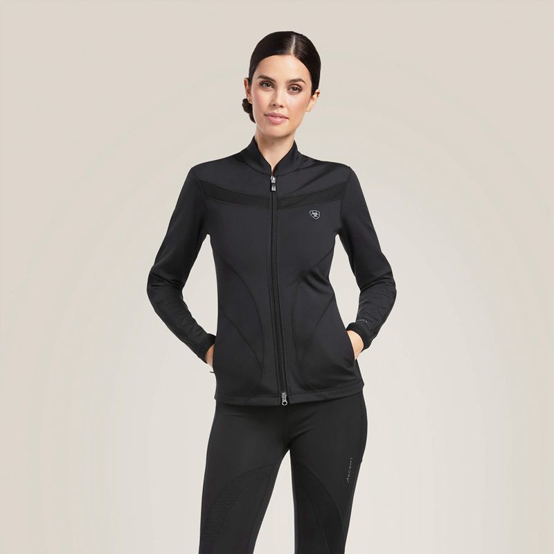 Ariat Ascent Full Zip Sweatshirt Noir Femme | IGC-67017677