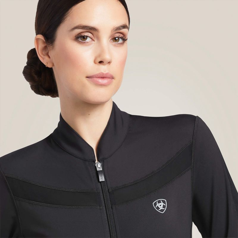 Ariat Ascent Full Zip Sweatshirt Noir Femme | IGC-67017677