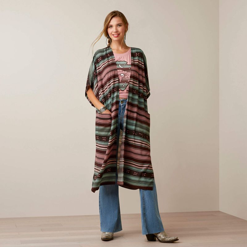 Ariat Picture Perfect Duster Southwest Serape Stripe Femme | TDP-27738484