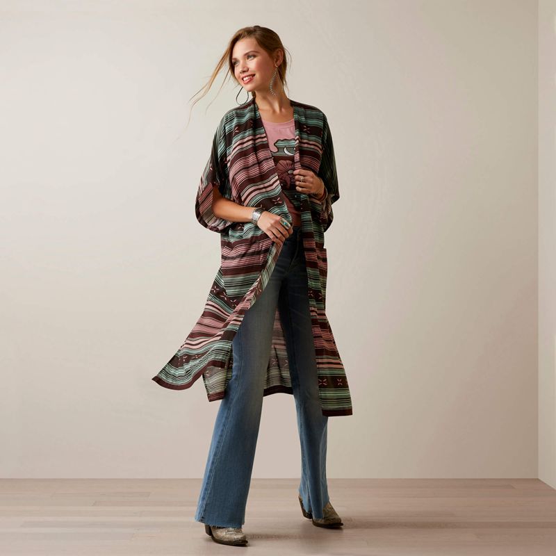 Ariat Picture Perfect Duster Southwest Serape Stripe Femme | TDP-27738484