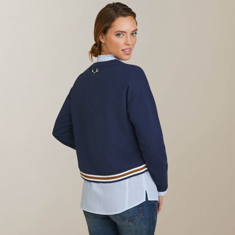 Ariat Pacifica Sweatshirt Bleu Marine Femme | YOG-64740223