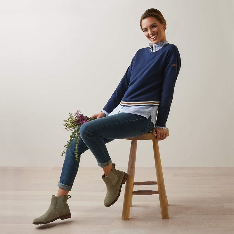 Ariat Pacifica Sweatshirt Bleu Marine Femme | YOG-64740223