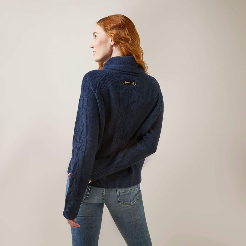 Ariat Novato Sweater Bleu Marine Femme | YKZ-76094957